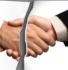 Two business people shaking hands